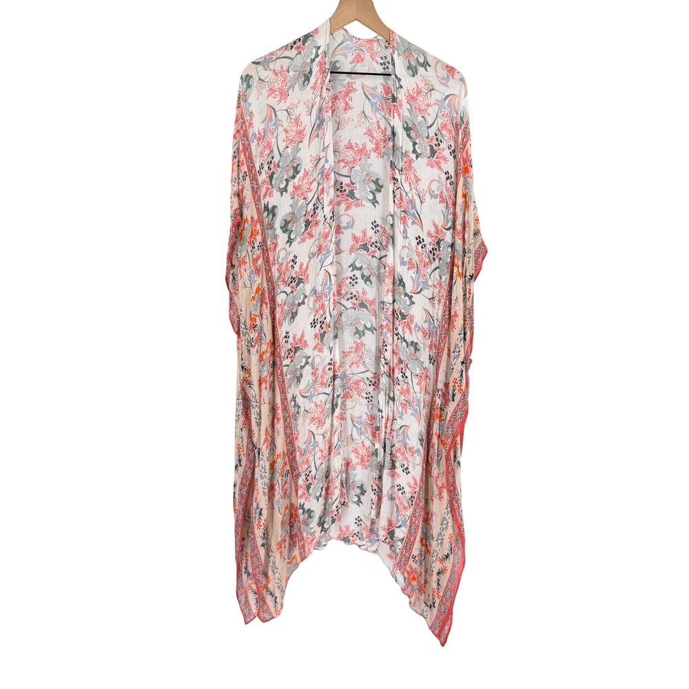 LOVESTITCH Kimono Wrap Cardigan Multicolor OS Floral Boho Ethereal Whimsical